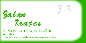 zalan krajcs business card